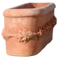 Preview: Ovaler Balkonkasten aus Impruneta Terracotta – handgefertigt und frostfest